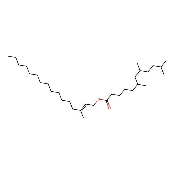 2D Structure of [(E)-3-methylhexadec-2-enyl] 6,8,11-trimethyldodecanoate