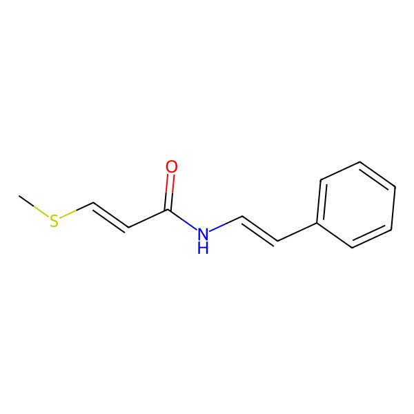 2D Structure of (E)-3-methylsulfanyl-N-[(E)-2-phenylethenyl]prop-2-enamide
