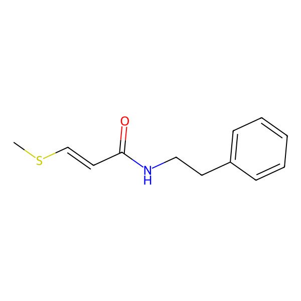 2D Structure of (E)-3-methylsulfanyl-N-phenethylprop-2-enamide