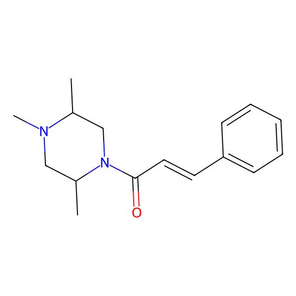 2D Structure of (E)-3-phenyl-1-[(2S,5S)-2,4,5-trimethylpiperazin-1-yl]prop-2-en-1-one