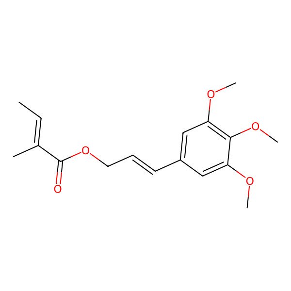 2D Structure of (E)-3,4,5-Trimethoxyphenylpropenyl angelate 2D Structure of (E)-3,4,5-Trimethoxyphenylpropenyl angelate