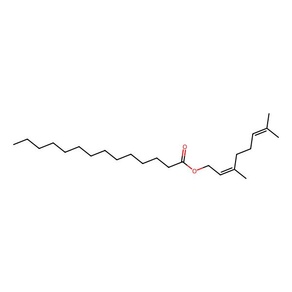 2D Structure of (E)-3,7-Dimethylocta-2,6-dien-1-yl tetradecanoate