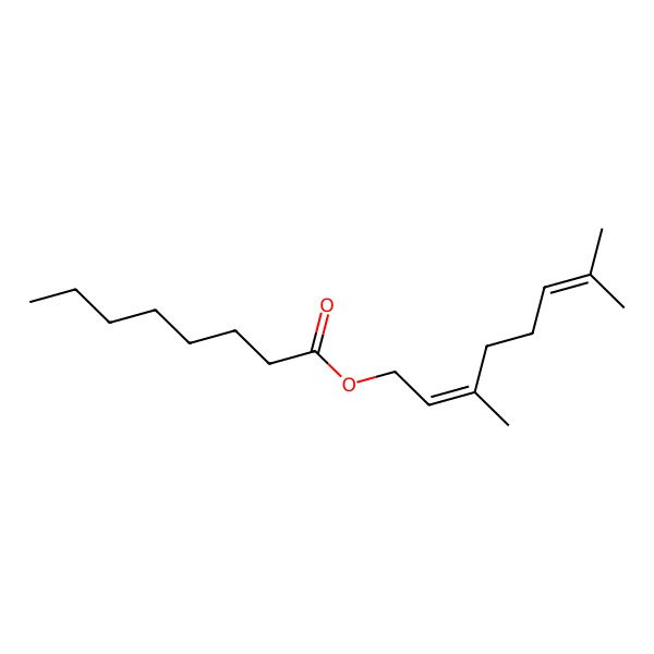 2D Structure of (E)-3,7-dimethylocta-2,6-dienyl octanoate 2D Structure of (E)-3,7-dimethylocta-2,6-dienyl octanoate