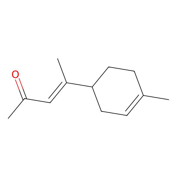 2D Structure of (E)-4-[(1S)-4-methylcyclohex-3-en-1-yl]pent-3-en-2-one