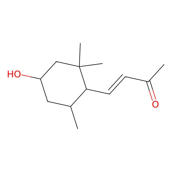 2D Structure of (E)-4-[(1S,4R,6S)-4-hydroxy-2,2,6-trimethylcyclohexyl]but-3-en-2-one
