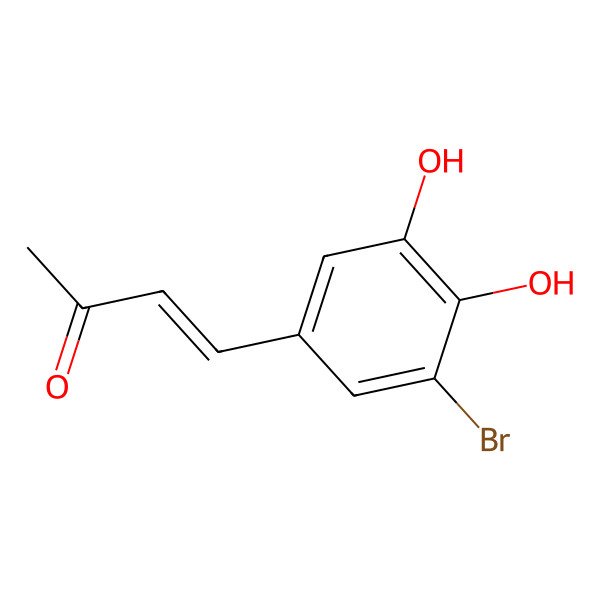 2D Structure of (e)-4-(3-Bromo-4,5-dihydroxyphenyl) but-3-en-2-one