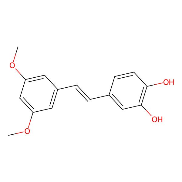 2D Structure of (E)-4-(3,5-Dimethoxystyryl)benzene-1,2-diol