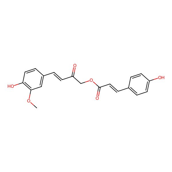 2D Structure of [(E)-4-(4-hydroxy-3-methoxyphenyl)-2-oxobut-3-enyl] (E)-3-(4-hydroxyphenyl)prop-2-enoate