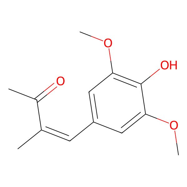 2D Structure of (E)-4-(4-hydroxy-3,5-dimethoxyphenyl)-3-methylbut-3-en-2-one