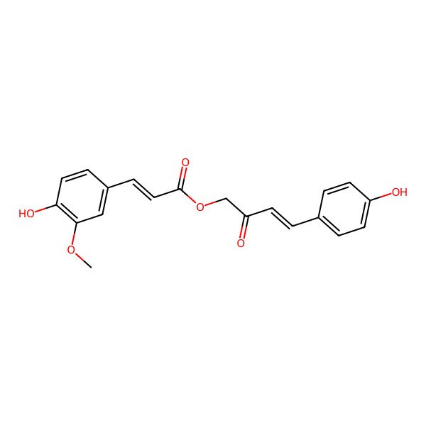2D Structure of [(E)-4-(4-hydroxyphenyl)-2-oxobut-3-enyl] (E)-3-(4-hydroxy-3-methoxyphenyl)prop-2-enoate