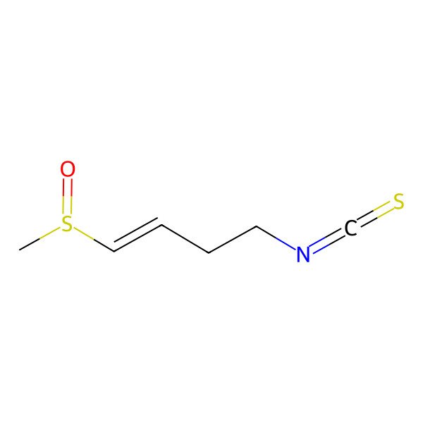 2D Structure of (E)-4-isothiocyanato-1-[(S)-methylsulfinyl]but-1-ene
