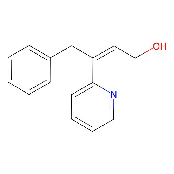 2D Structure of (E)-4-phenyl-3-(pyridine-2-yl)but-2-en-1-ol