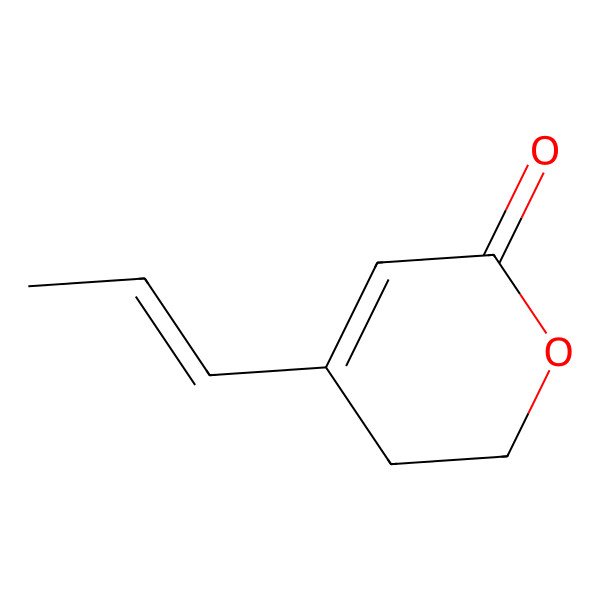2D Structure of (E)-4-(propen-1-yl)-5,6-dihydro-2H-pyran-2-one