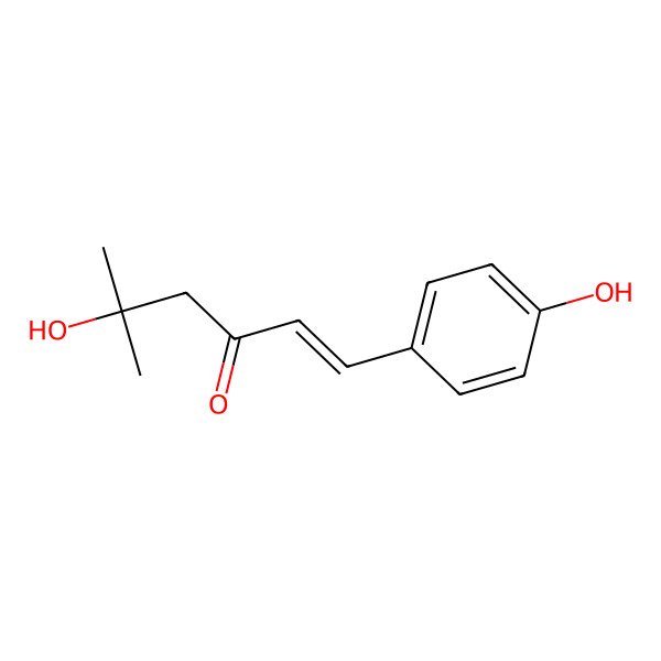 2D Structure of (E)-5-hydroxy-1-(4-hydroxyphenyl)-5-methylhex-1-en-3-one