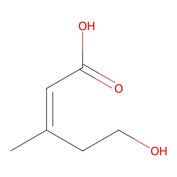 2D Structure of (E)-5-hydroxy-3-methylpent-2-enoic acid