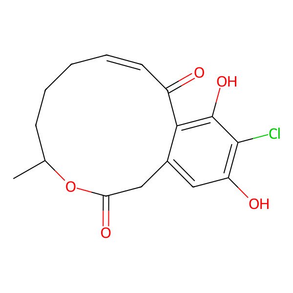 2D Structure of (E)-6-Chloro-10,11-dehydrocurvularin