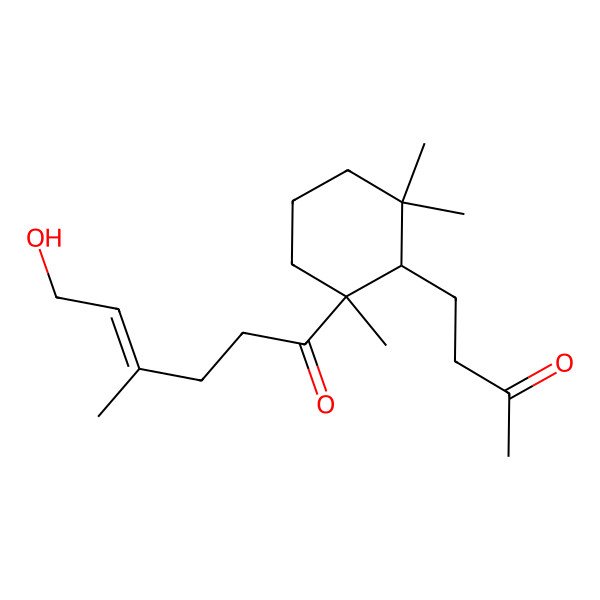 2D Structure of (E)-6-hydroxy-4-methyl-1-[(1R,2R)-1,3,3-trimethyl-2-(3-oxobutyl)cyclohexyl]hex-4-en-1-one