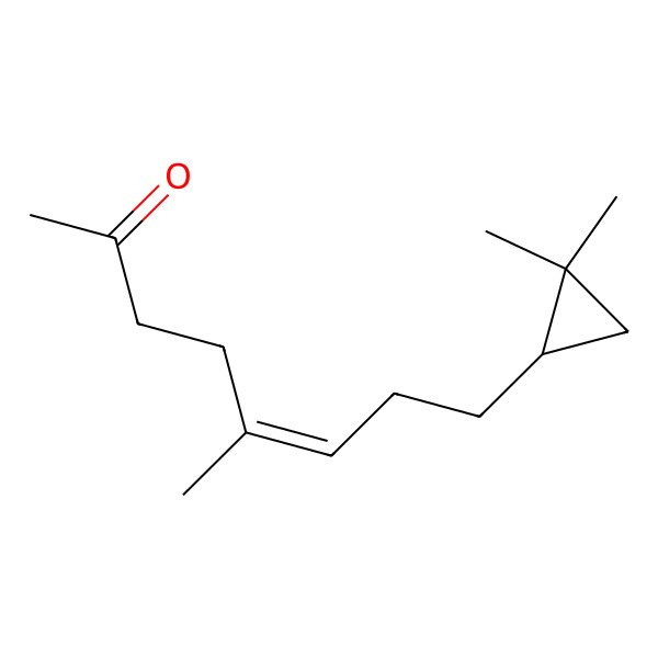 2D Structure of (E)-8-[(1R)-2,2-dimethylcyclopropyl]-5-methyloct-5-en-2-one