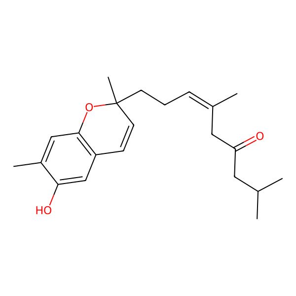 2D Structure of (E)-9-(6-hydroxy-2,7-dimethylchromen-2-yl)-2,6-dimethylnon-6-en-4-one