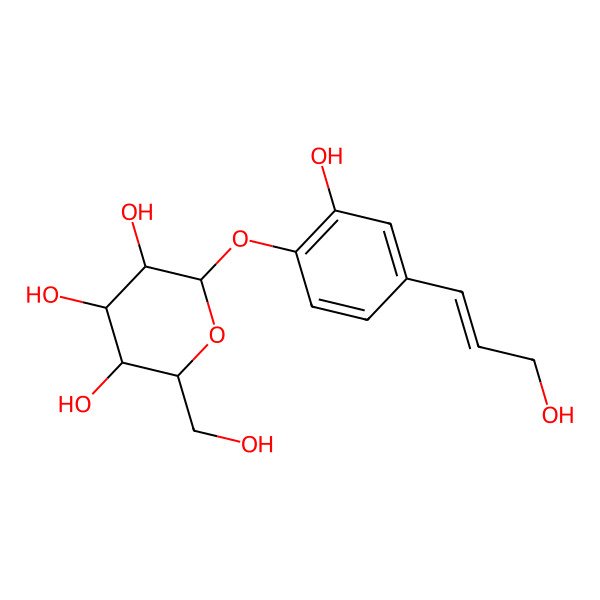 2D Structure of (e)-caffeyl alcohol 4-O-beta-d-glucopyranoside