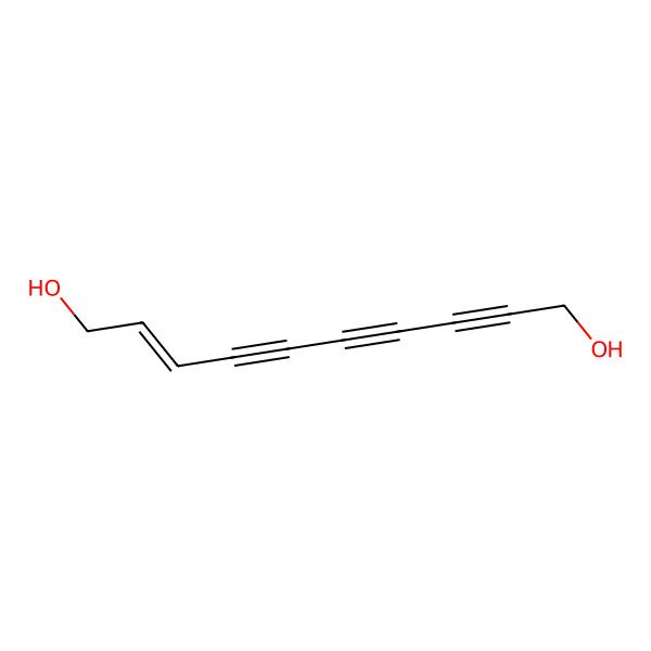 2D Structure of (E)-dec-2-en-4,6,8-triyne-1,10-diol