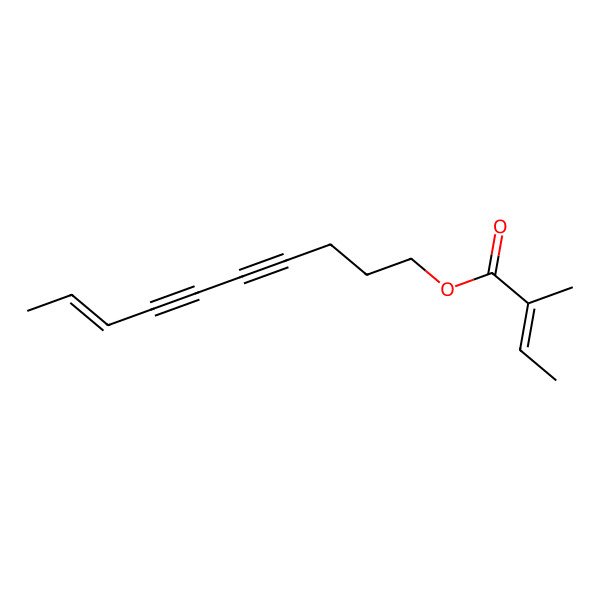 2D Structure of [(E)-dec-8-en-4,6-diynyl] (Z)-2-methylbut-2-enoate