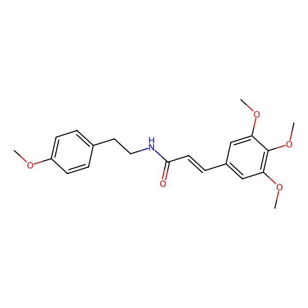 2D Structure of (E)-N-[2-(4-methoxyphenyl)ethyl]-3-(3,4,5-trimethoxyphenyl)prop-2-enamide