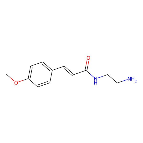 2D Structure of (E)-N-(2-aminoethyl)-3-(4-methoxyphenyl)prop-2-enamide