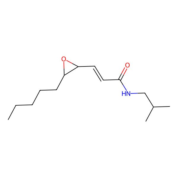 2D Structure of (E)-N-(2-methylpropyl)-3-[(2R,3R)-3-pentyloxiran-2-yl]prop-2-enamide