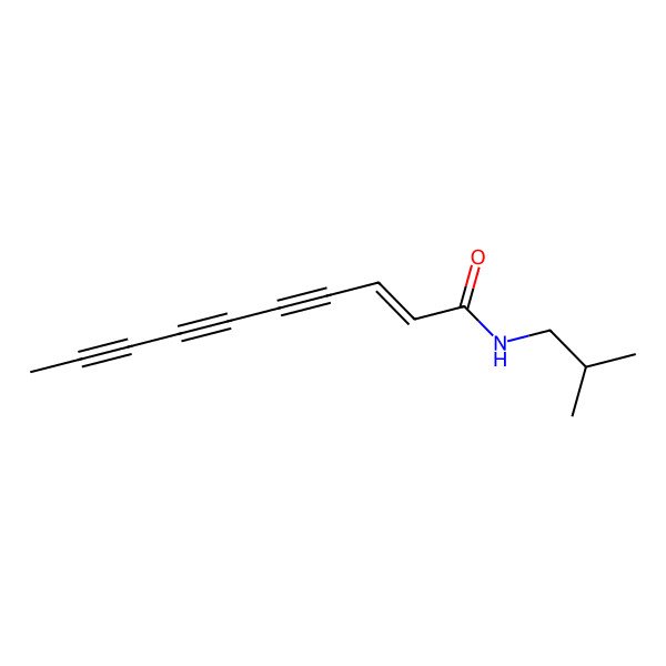 2D Structure of (E)-N-(2-methylpropyl)dec-2-en-4,6,8-triynamide