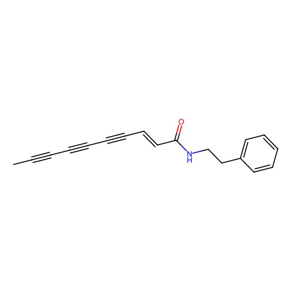 2D Structure of (E)-N-(2-phenylethyl)dec-2-en-4,6,8-triynamide
