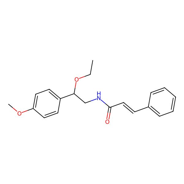 2D Structure of (E)-N-[(2S)-2-ethoxy-2-(4-methoxyphenyl)ethyl]-3-phenylprop-2-enamide