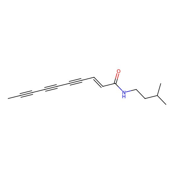 2D Structure of (E)-N-(3-methylbutyl)dec-2-en-4,6,8-triynamide