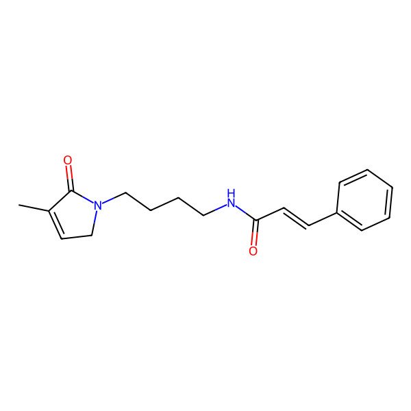 2D Structure of (E)-N-[4-(4-methyl-5-oxo-2H-pyrrol-1-yl)butyl]-3-phenylprop-2-enamide