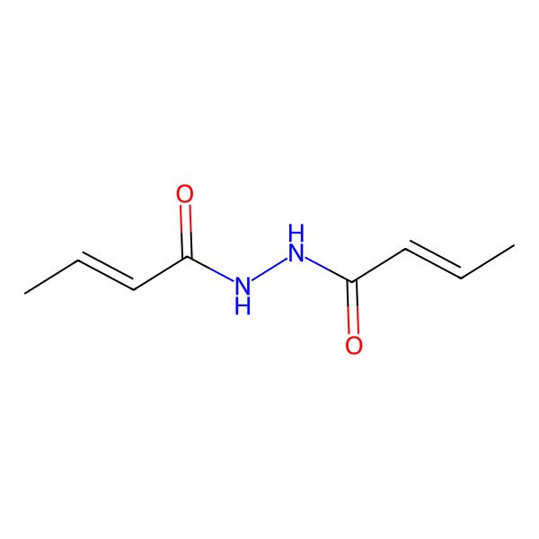 2D Structure of (E)-N'-[(E)-but-2-enoyl]but-2-enehydrazide