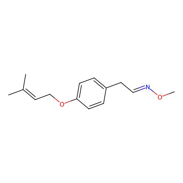 2D Structure of (E)-N-methoxy-2-[4-(3-methylbut-2-enoxy)phenyl]ethanimine