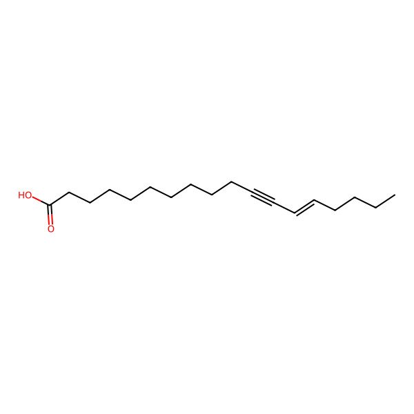2D Structure of (E)-octadec-13-en-11-ynoic acid