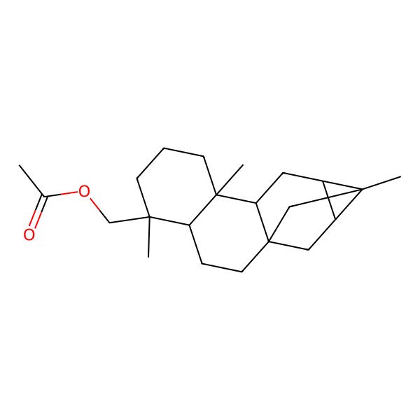 2D Structure of [(1S,4S,5R,9S,10R,12R,13R,14S)-5,9,13-trimethyl-5-pentacyclo[11.2.1.01,10.04,9.012,14]hexadecanyl]methyl acetate