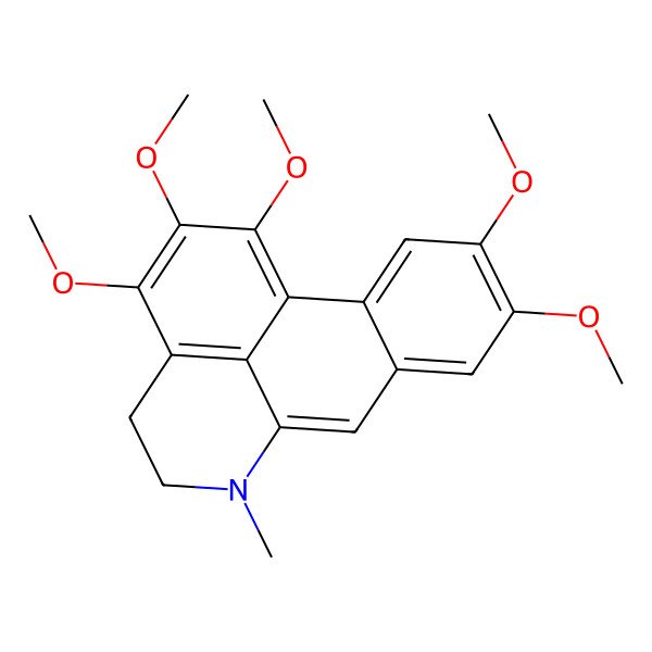 2D Structure of 4,5,14,15,16-Pentamethoxy-10-methyl-10-azatetracyclo[7.7.1.02,7.013,17]heptadeca-1,3,5,7,9(17),13,15-heptaene