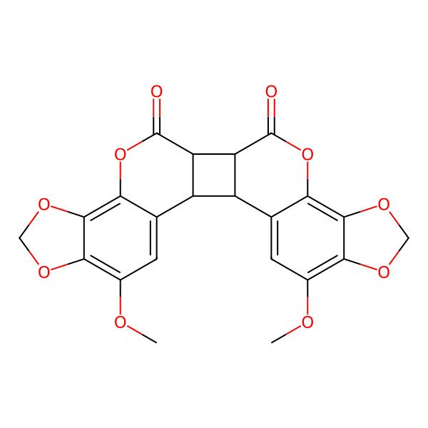 2D Structure of 5,24-Dimethoxy-7,9,12,17,20,22-hexaoxaheptacyclo[13.11.0.02,14.03,11.06,10.018,26.019,23]hexacosa-3,5,10,18,23,25-hexaene-13,16-dione