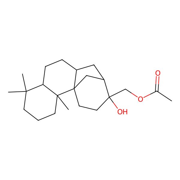 2D Structure of 8,11a-Methano-11aH-cyclohepta[a]naphthalene-9-methanol, tetradecahydro-9-hydroxy-4,4,11b-trimethyl-, acetate