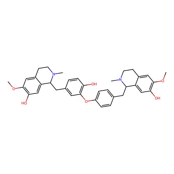 2D Structure of 1-[[4-[2-hydroxy-5-[[(1S)-7-hydroxy-6-methoxy-2-methyl-3,4-dihydro-1H-isoquinolin-1-yl]methyl]phenoxy]phenyl]methyl]-6-methoxy-2-methyl-3,4-dihydro-1H-isoquinolin-7-ol