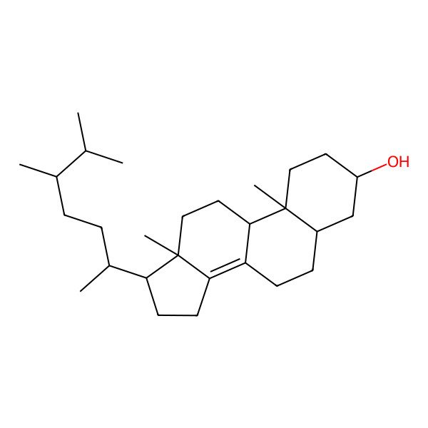 2D Structure of (3S,5S,9S,10S,13R,17R)-17-[(2R,5S)-5,6-dimethylheptan-2-yl]-10,13-dimethyl-2,3,4,5,6,7,9,11,12,15,16,17-dodecahydro-1H-cyclopenta[a]phenanthren-3-ol