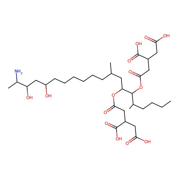 2D Structure of Fumonisin B2 is known as a fumonisin mycotoxin.