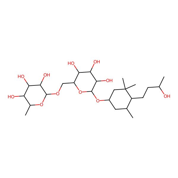 2D Structure of 2-Methyl-6-[[3,4,5-trihydroxy-6-[4-(3-hydroxybutyl)-3,3,5-trimethylcyclohexyl]oxyoxan-2-yl]methoxy]oxane-3,4,5-triol