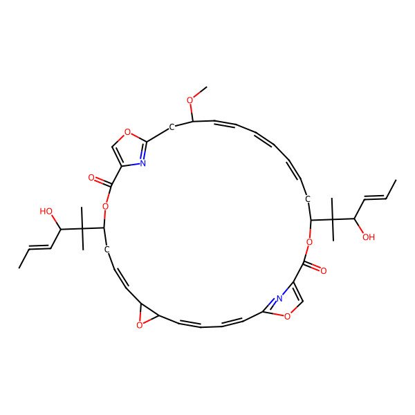 2D Structure of 12,28-Bis(3-hydroxy-2-methylhex-4-en-2-yl)-20-methoxy-7,13,17,29,33-pentaoxa-34,35-diazatetracyclo[29.2.1.115,18.06,8]pentatriaconta-1(34),2,4,9,15,18(35),21,23,25,31-decaene-14,30-dione