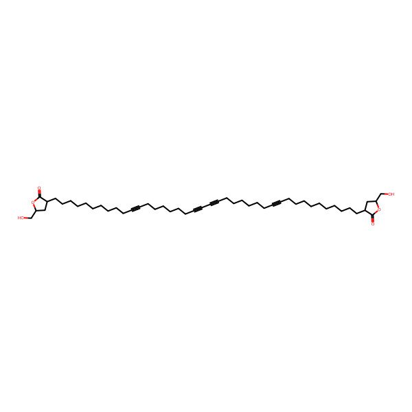2D Structure of 5-(Hydroxymethyl)-3-[40-[5-(hydroxymethyl)-2-oxooxolan-3-yl]tetraconta-11,19,21,29-tetraynyl]oxolan-2-one