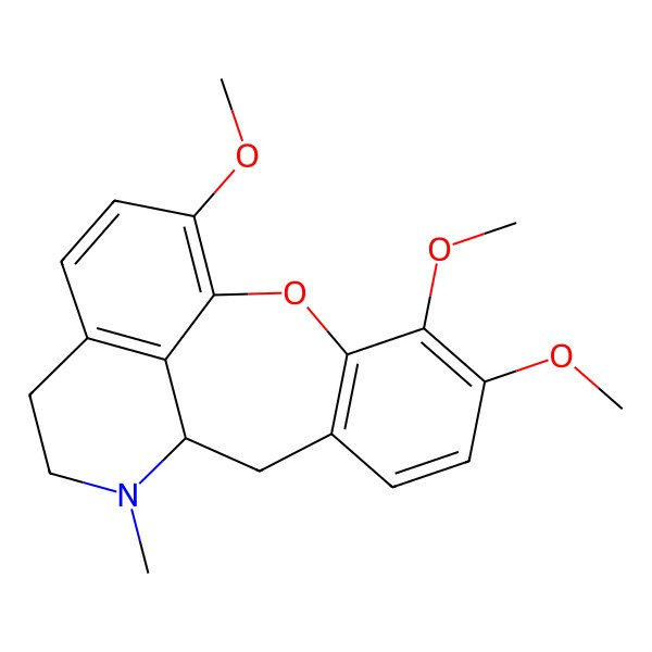 2D Structure of (10S)-4,5,17-trimethoxy-11-methyl-2-oxa-11-azatetracyclo[8.7.1.03,8.014,18]octadeca-1(17),3(8),4,6,14(18),15-hexaene