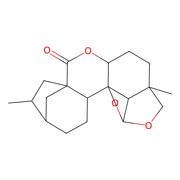 2D Structure of (1S,2S,5R,6S,8S,11S,14R,17S,20R)-6,14-dimethyl-10,16,18-trioxahexacyclo[12.5.1.15,8.01,11.02,8.017,20]henicosan-9-one
