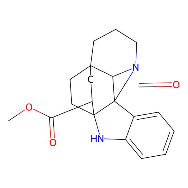 2D Structure of methyl (1R,9R,16R,18R,21S)-11-oxo-2,12-diazahexacyclo[14.2.2.19,12.01,9.03,8.016,21]henicosa-3,5,7-triene-18-carboxylate